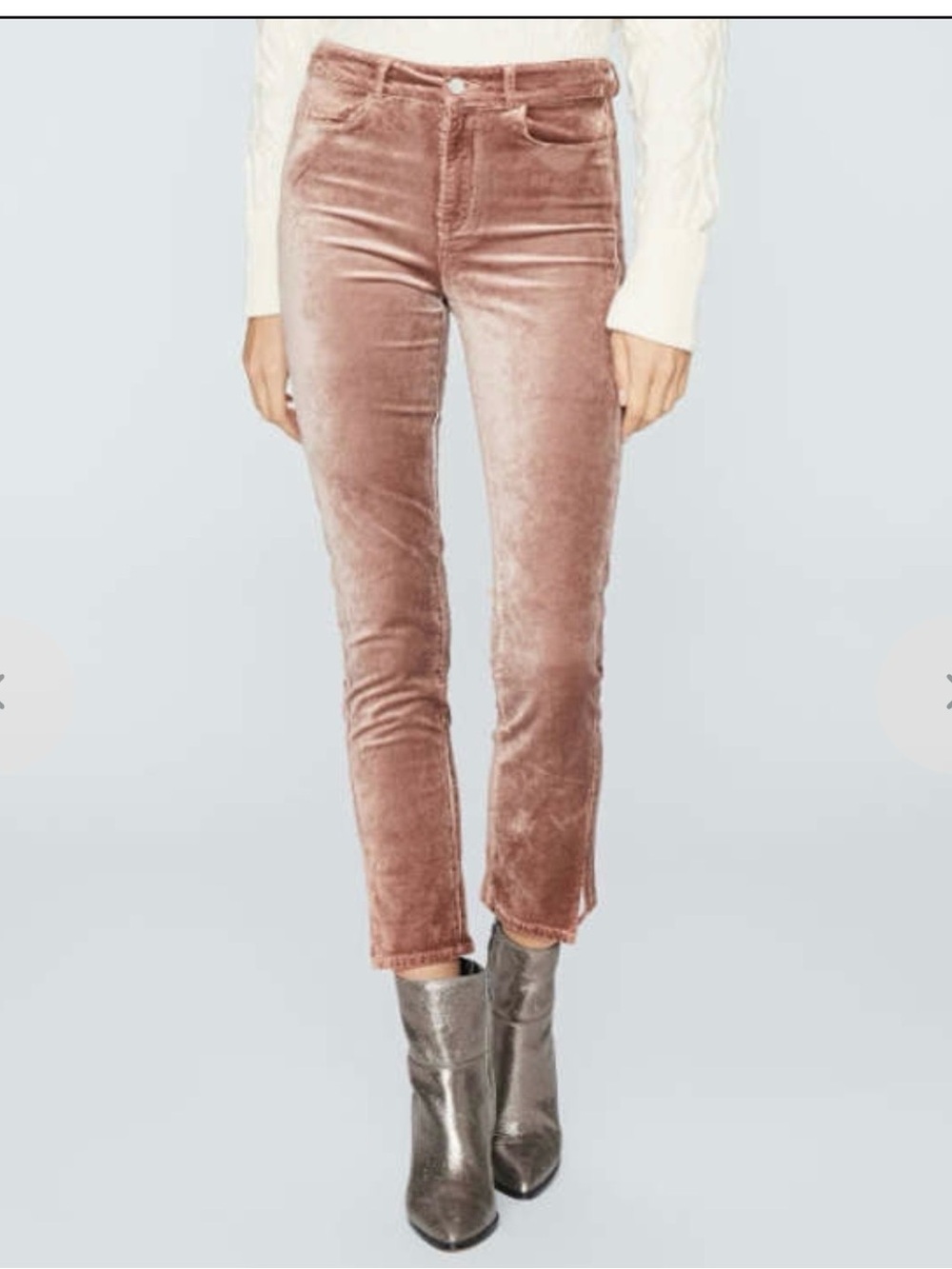 PAIGE Cindy Warm Suede Brown Velvet Ankle Jeans size 28